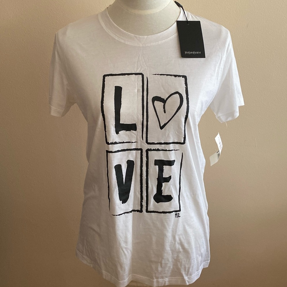 NEW YSL Yves Saint Laurent TSHIRT/top/blouse S-M/8 US= 40 France Made in Italy